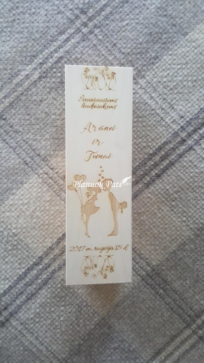 Padėka-dovana liudininkams/piršliams - vyndėžė