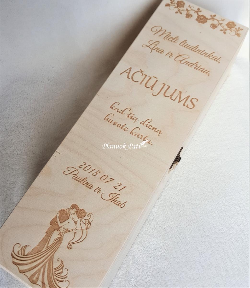 Padėka-dovana liudininkams/piršliams - vyndėžė