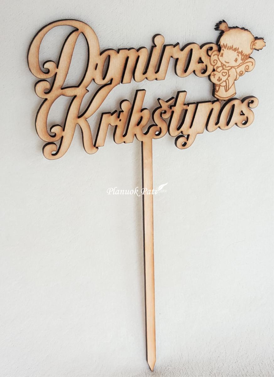 Vardinis krikštynų torto smeigtukas