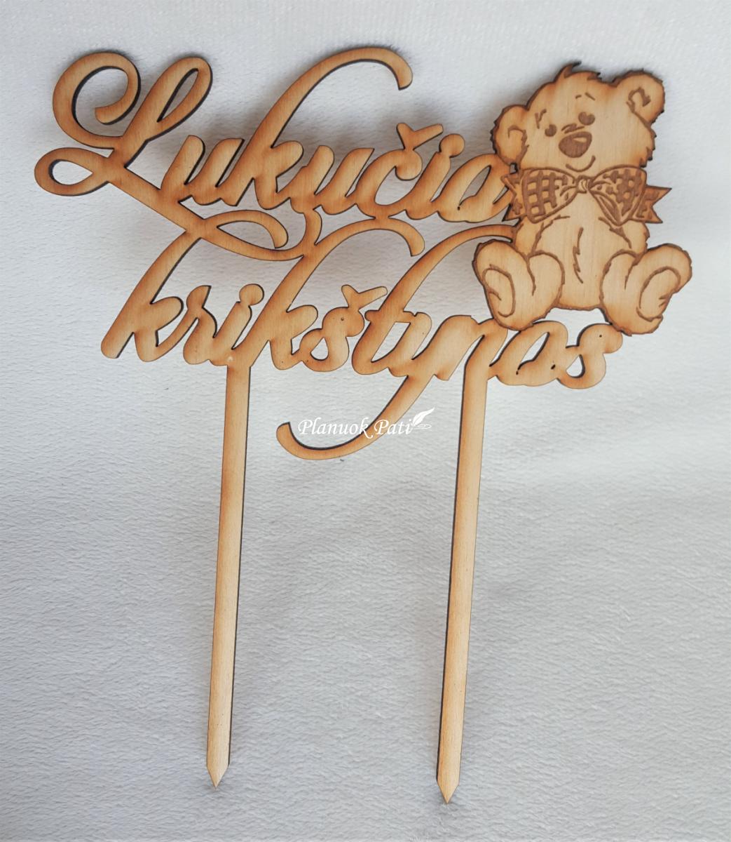 Vardinis krikštynų torto smeigtukas