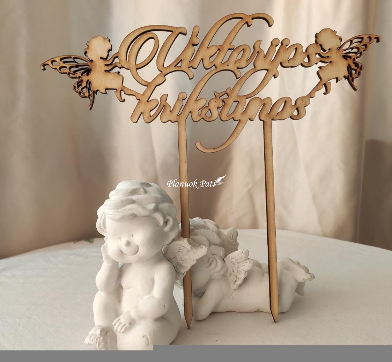 Vardinis krikštynų torto smeigtukas