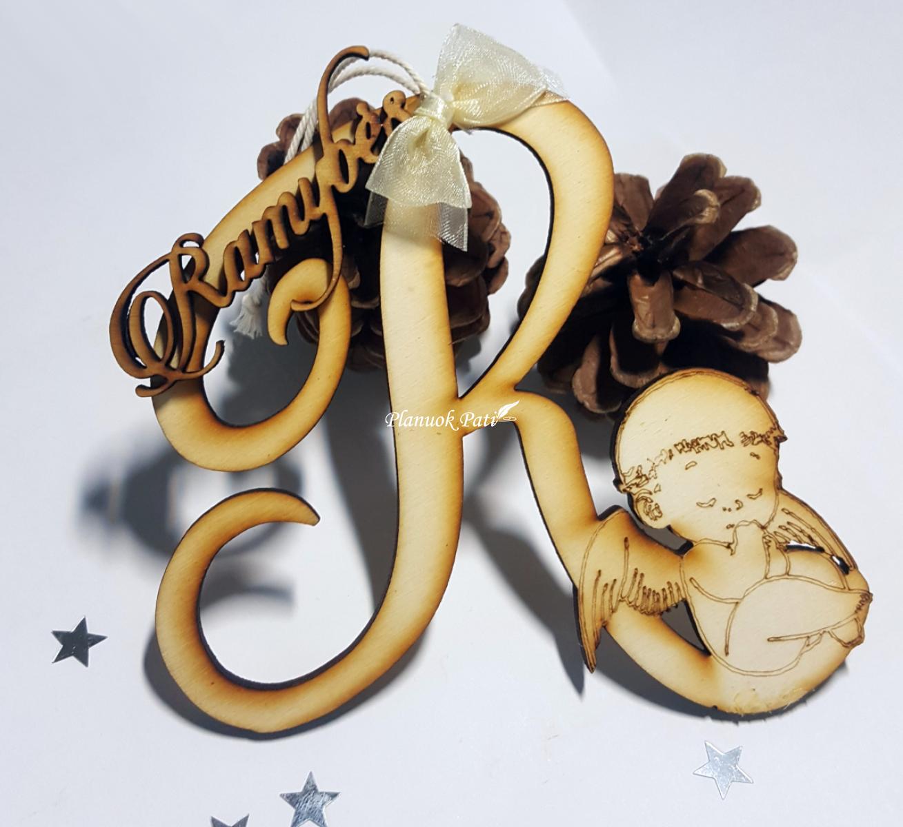 Kalėdiniai žaisliukai - Pavardės raidės