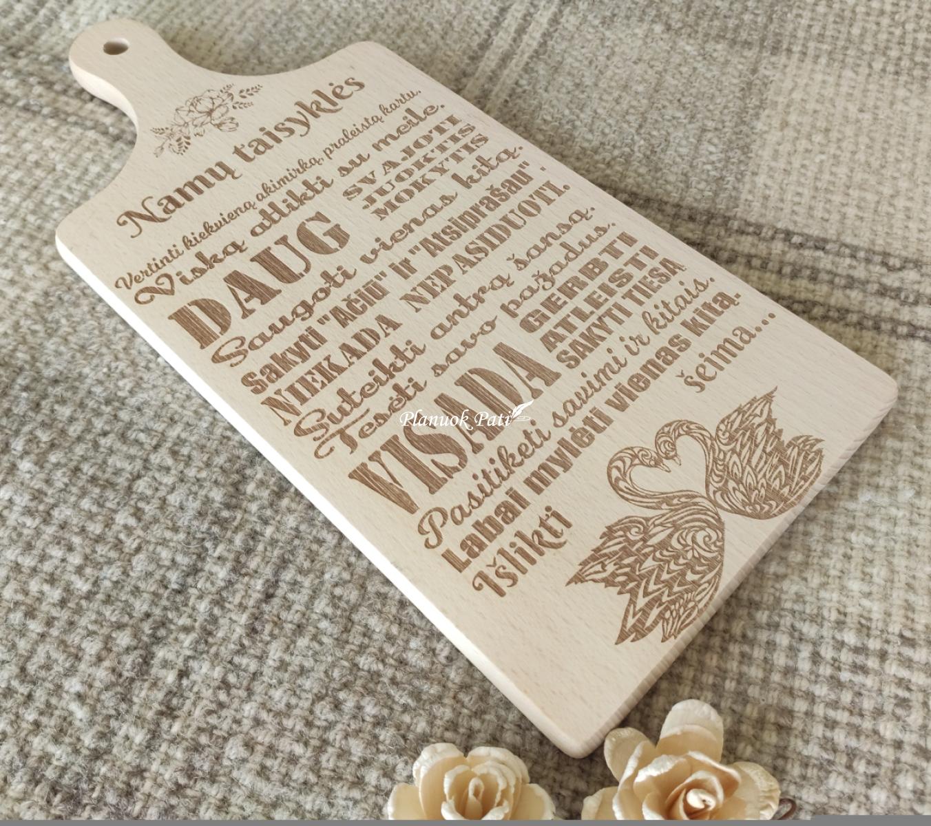 Lentelė - laimingų namų taisyklės