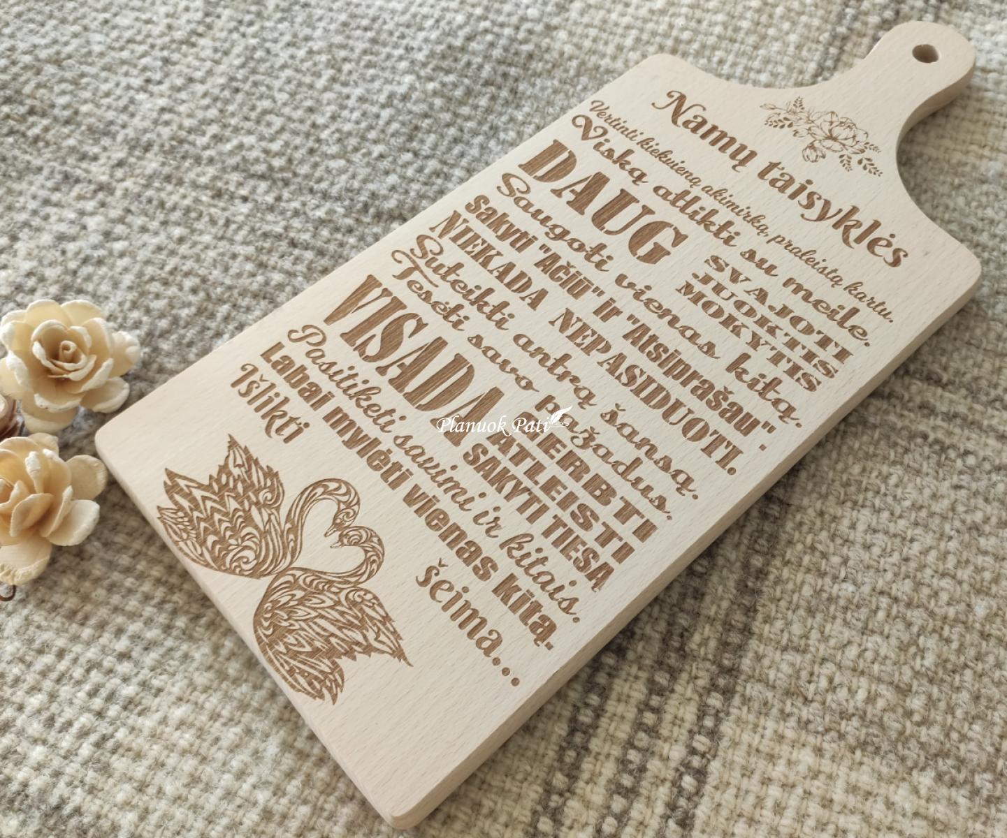 Lentelė - laimingų namų taisyklės