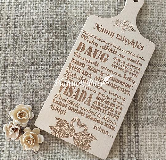 Lentelė - laimingų namų taisyklės